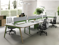 Face-to-Face Workstation - 4 Person dimensions