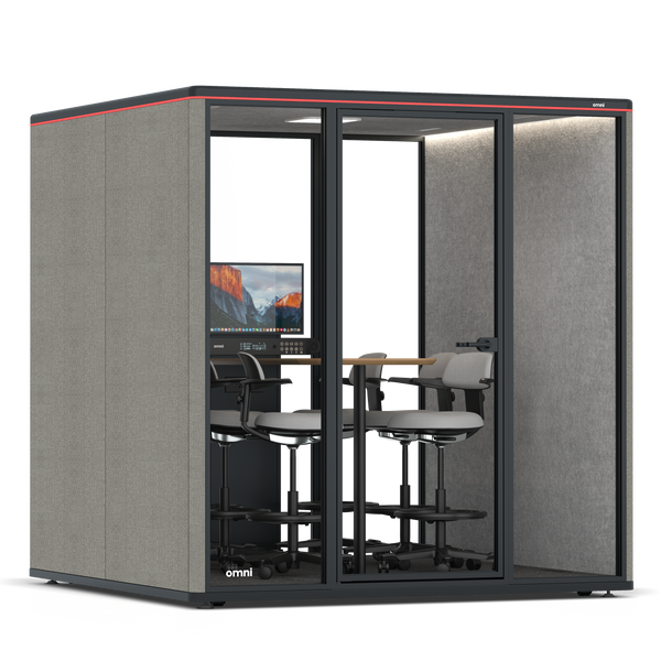 Omni Six - Counter Meeting Table (+ Monitor Stand)