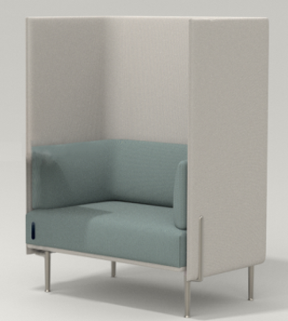 Acoustic Sofa with Partition Screen - 1 Seater dimensions