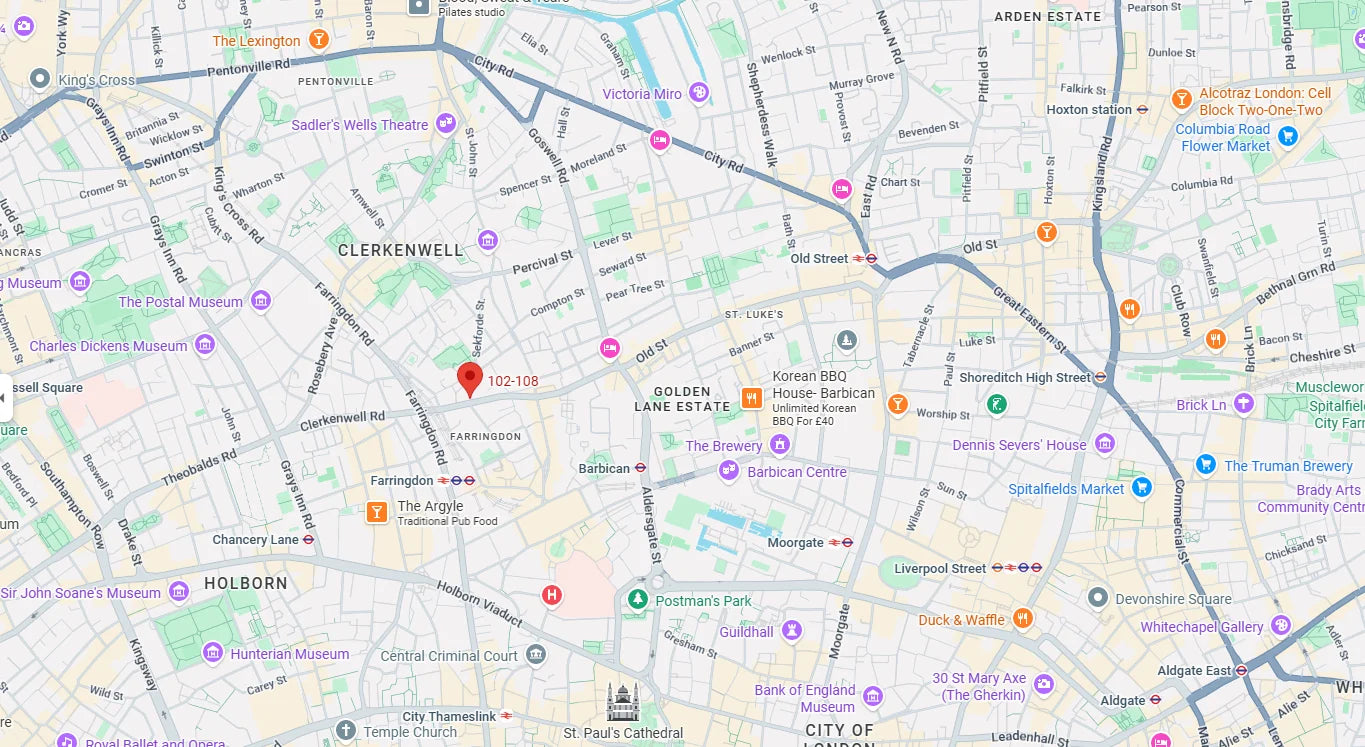 Map showing showroom location